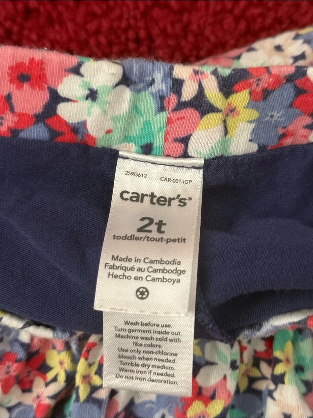 Carters Girls Floral Print Skirt